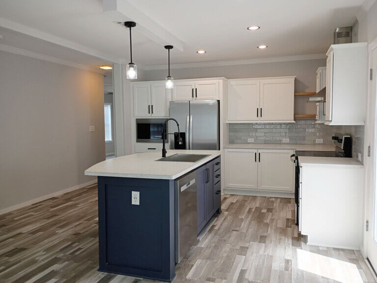 Kitchen inside a manufactured home for sale in Lakeland, Florida