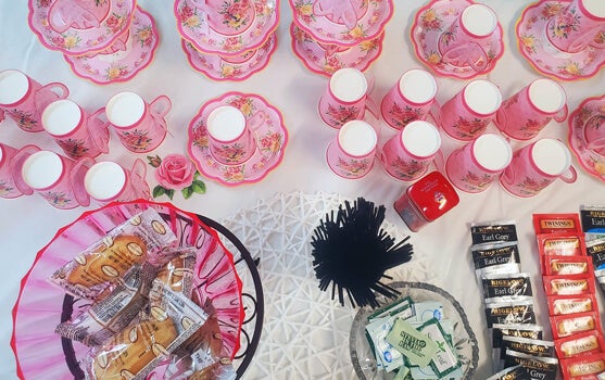 Holiday RV Park in Leesburg, FL hosts a high tea event in the Activity Center