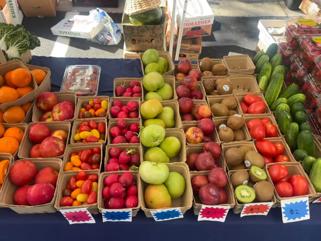 Produce for sale at the Cypress Lakes Village Market.