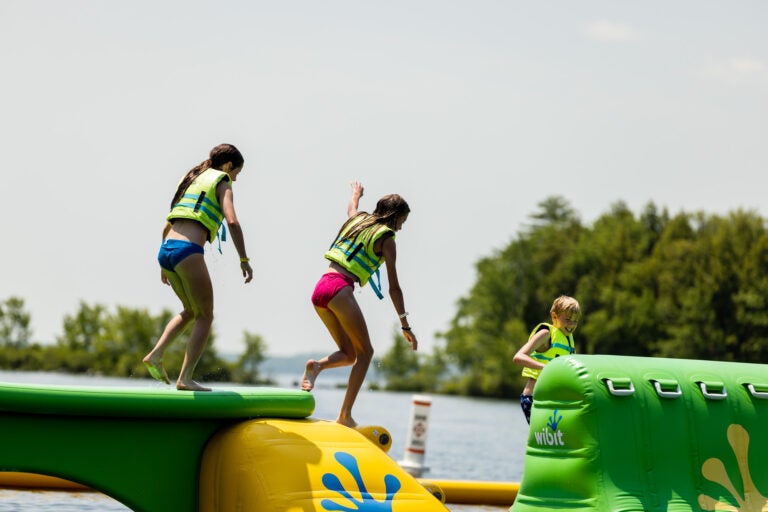 kids on waterpark