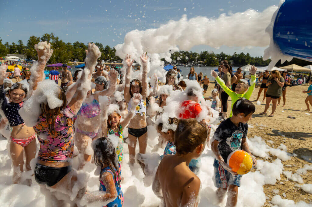 kids in foam dance party
