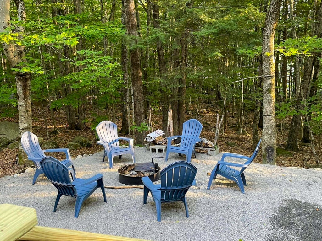 chairs around outdoor fire pit