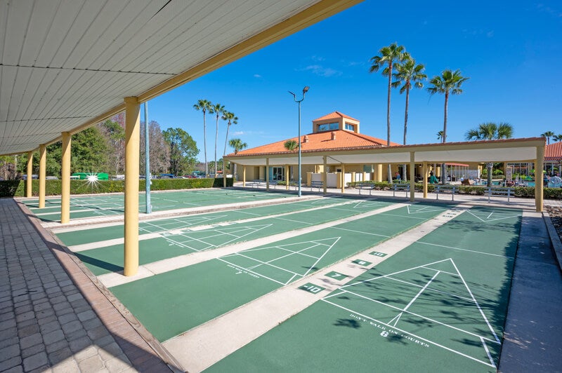 Shuffleboard courts at Cypress Lakes Village in Lakeland, FL.