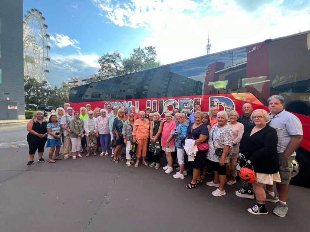 Residents from Cypress Lakes Village on a Small World Tour trip.