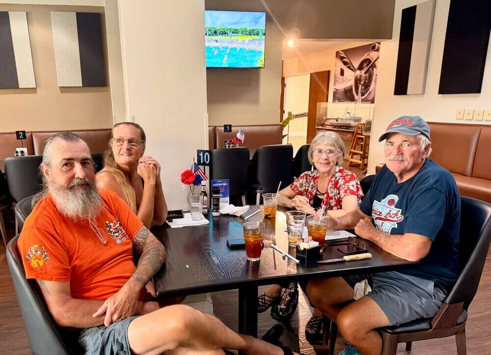 Residents having drinks and playing trivia at Big Cypress Grill in Lakeland, Florida.