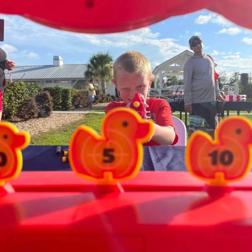 Carnival games at CreekFire RV Resort in Savannah, Georgia