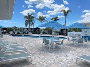 New Pool area at Estero Bay Village Opens May, 2024