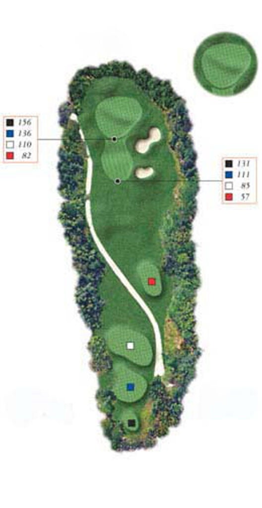 Layout of Point Sebago Golf course hole 2