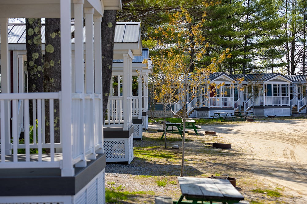 Point Sebago beachfront cabins