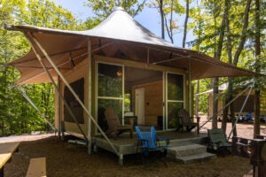 Point Sebago glamping tent