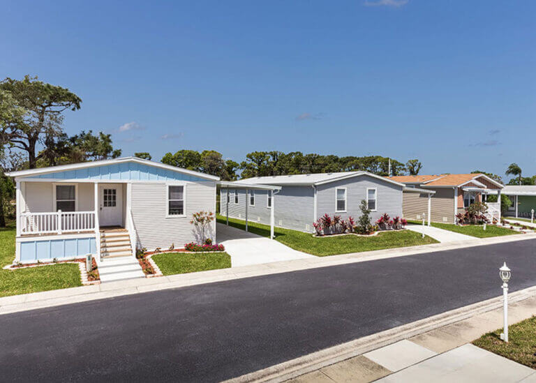 55+ manufactured homes at The Meadows in Tarpon Springs, Florida