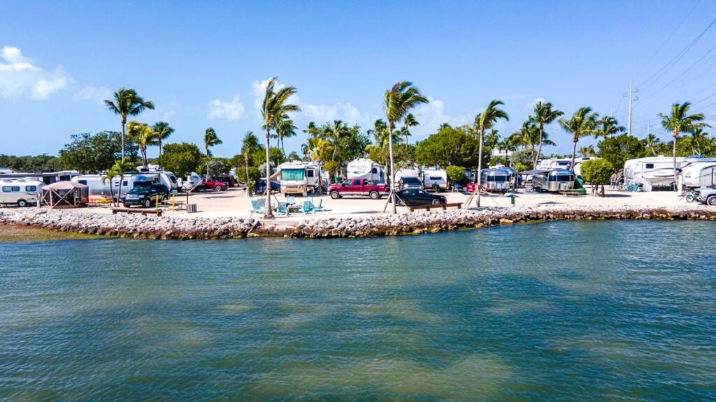 Big Pine Key RV Park sites during lobster season in the Florida Keys