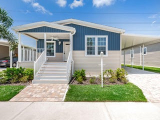 Manufactured home in The Meadows in Tarpon Springs, Florida.