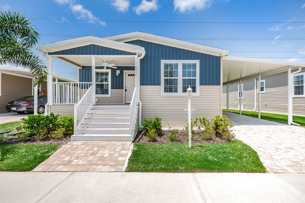 Manufactured home in The Meadows in Tarpon Springs, Florida.