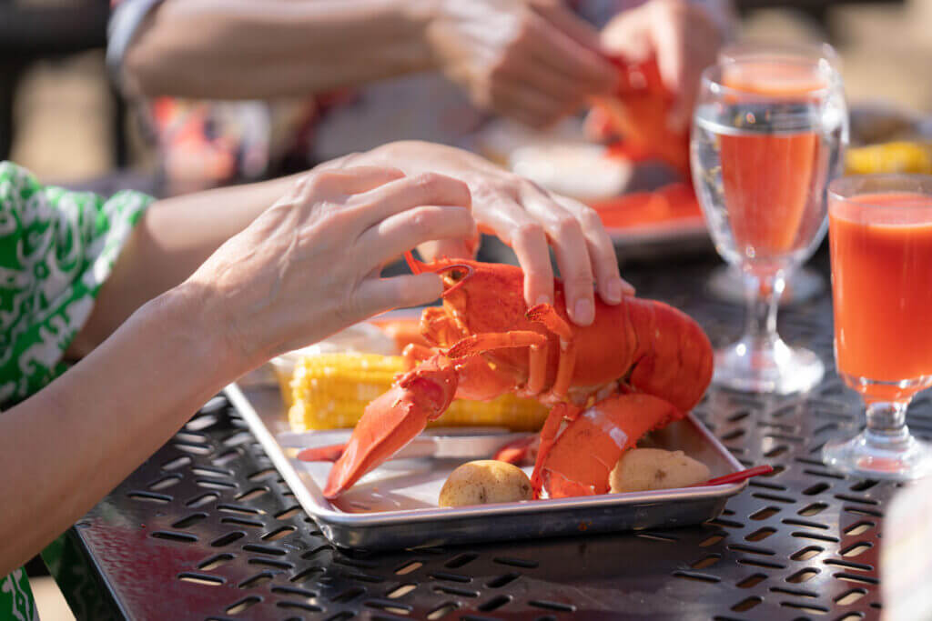Point_Sebago_Lobster_Dinner Lobster dinner at Point Sebago Resort in Casco, Maine.