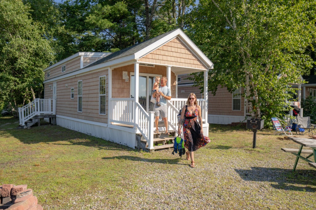 Miranda Mack-Jackson and Joey Fitts at Point Sebago Resort in Casco, Maine.