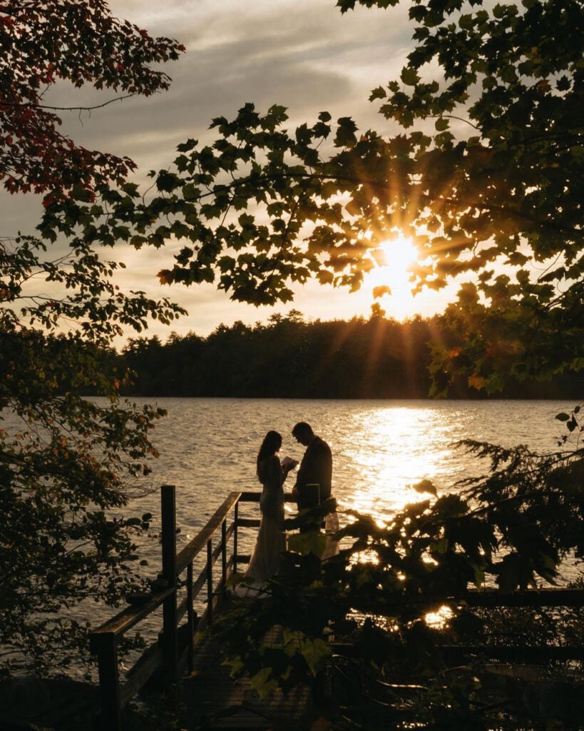 Sarah Bouffard's wedding at Point Sebago Resort. Photo by Emily Leonard Photography.