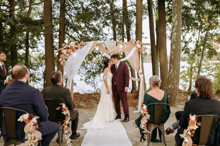 Sarah Bouffard's wedding at Point Sebago Resort. Photo by Emily Leonard Photography.