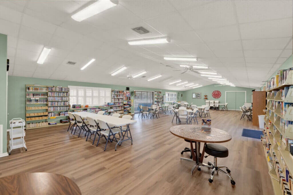 Community center at Holiday RV Park in Leesburg, Florida.