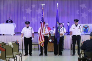Honor guard at the Memorial Day service in Cypress Lakes Village, a retirement community in Florida.