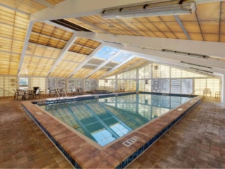 Indoor swimming pool for guests and residents at Holiday RV Park in Leesburg, Florida.