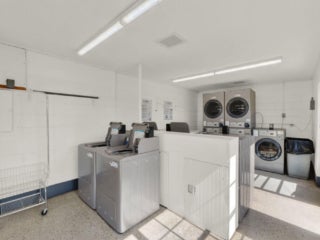 Laundry room at Holiday RV Park in Leesburg, Florida.