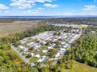 Aerial view at Holiday RV Park in Leesburg, Florida.