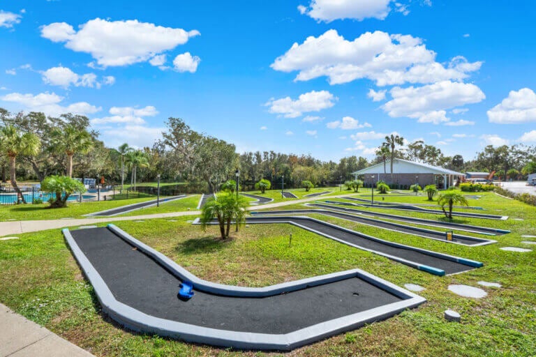 Miniature golf is one of the amenities at Holiday RV Park in Leesburg, Florida.