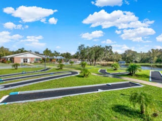 Miniature golf at Holiday RV Park in Leesburg, Florida.
