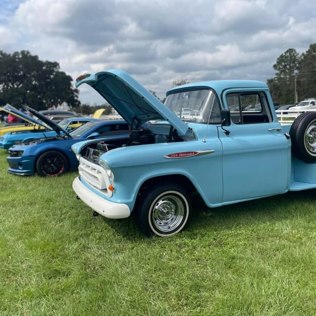 Classic car show at CreekFire RV Resort in Savannah, Geogia