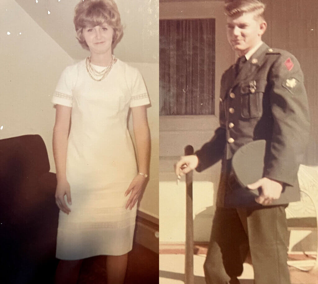 Elda and Gary Hinch of the The Meadows on their wedding day in Colorado.