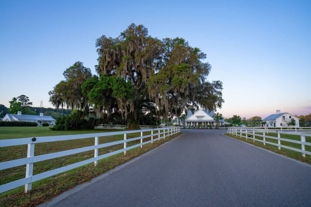 Entrance of CreekFire RV Resort in Savannah, Georgia