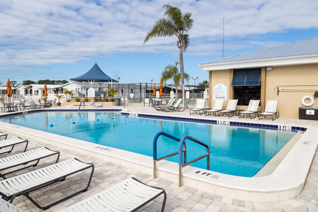 Swimming pool at The Meadows in Tarpon Springs.