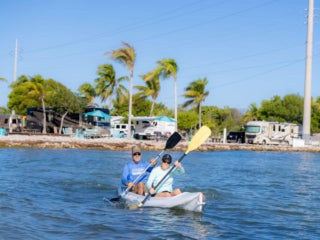 Kayaking_Big_Pine_key Couple kayaking off the coast of Big Pine Key RV Park in Florida.