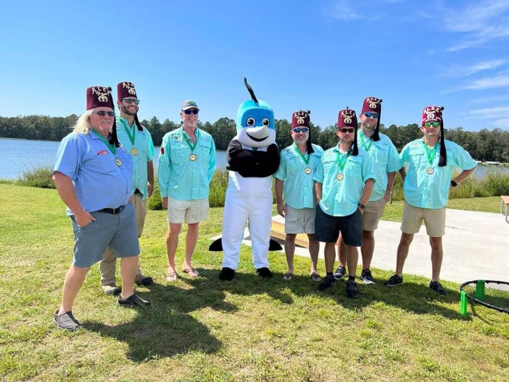 Alee Shriners helping out during the Alee Anglers Fishing Derby in Savannah, Georgia at CreekFire RV Resort.