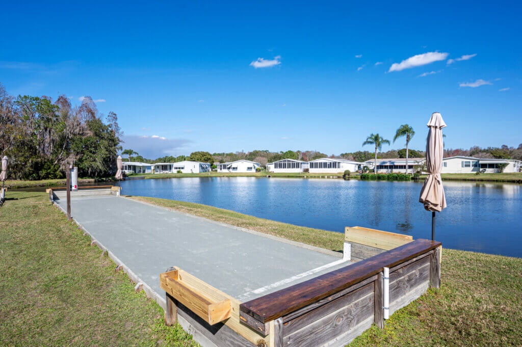 Waterfront Bocce ball court