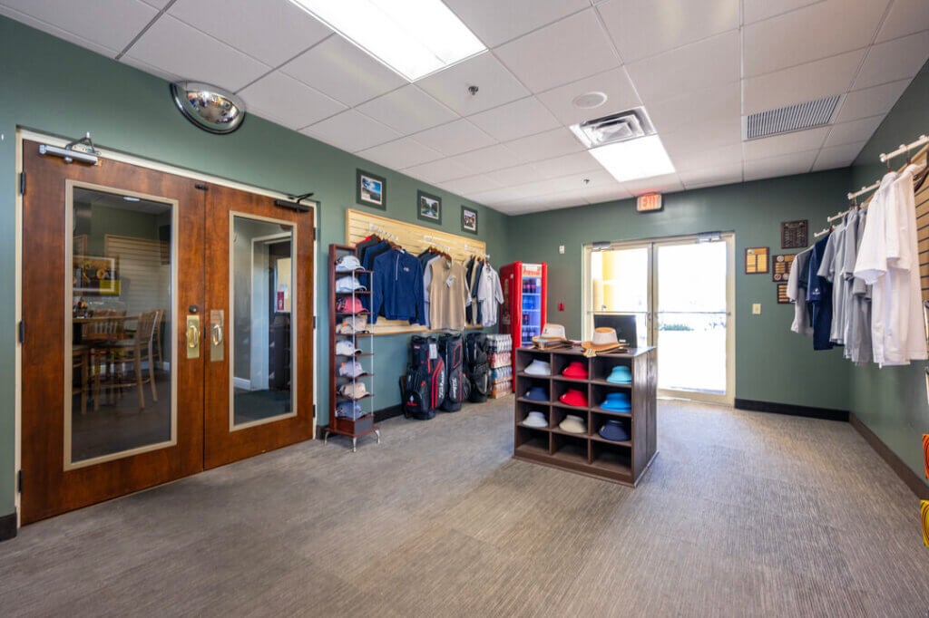 Pro shop at Big Cypress Golf Club in Lakeland, Florida.