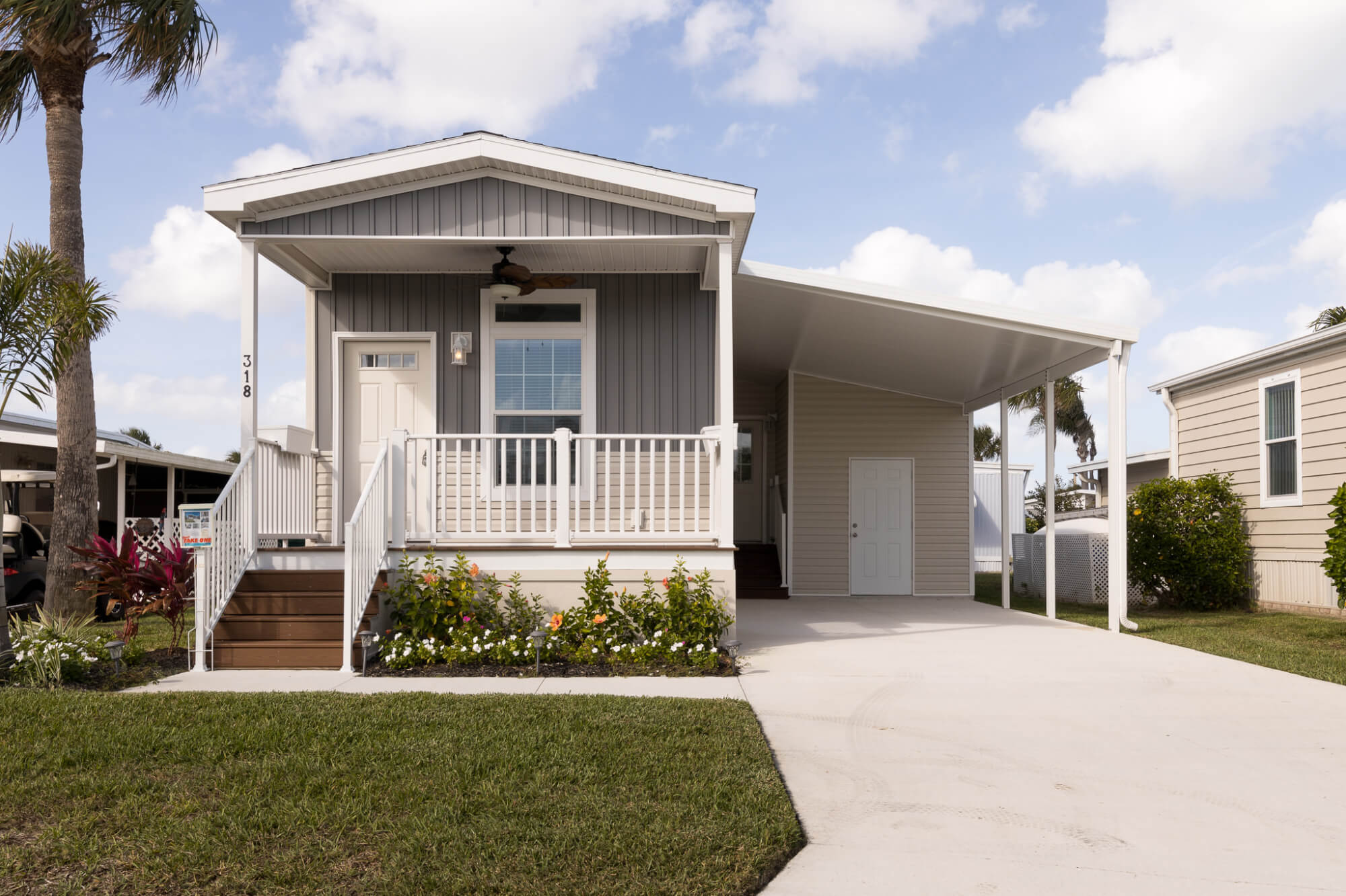 Exterior front of manufactured home