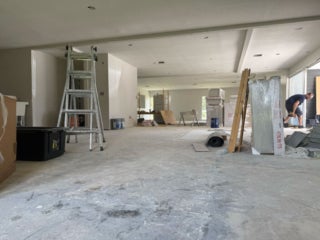 Interior renovations underway within the West Clubhouse at Rolling Greens Village in Ocala, Florida.