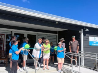 Ribbon cutting ceremony at the West Clubhouse reopening on October 15, 2025.