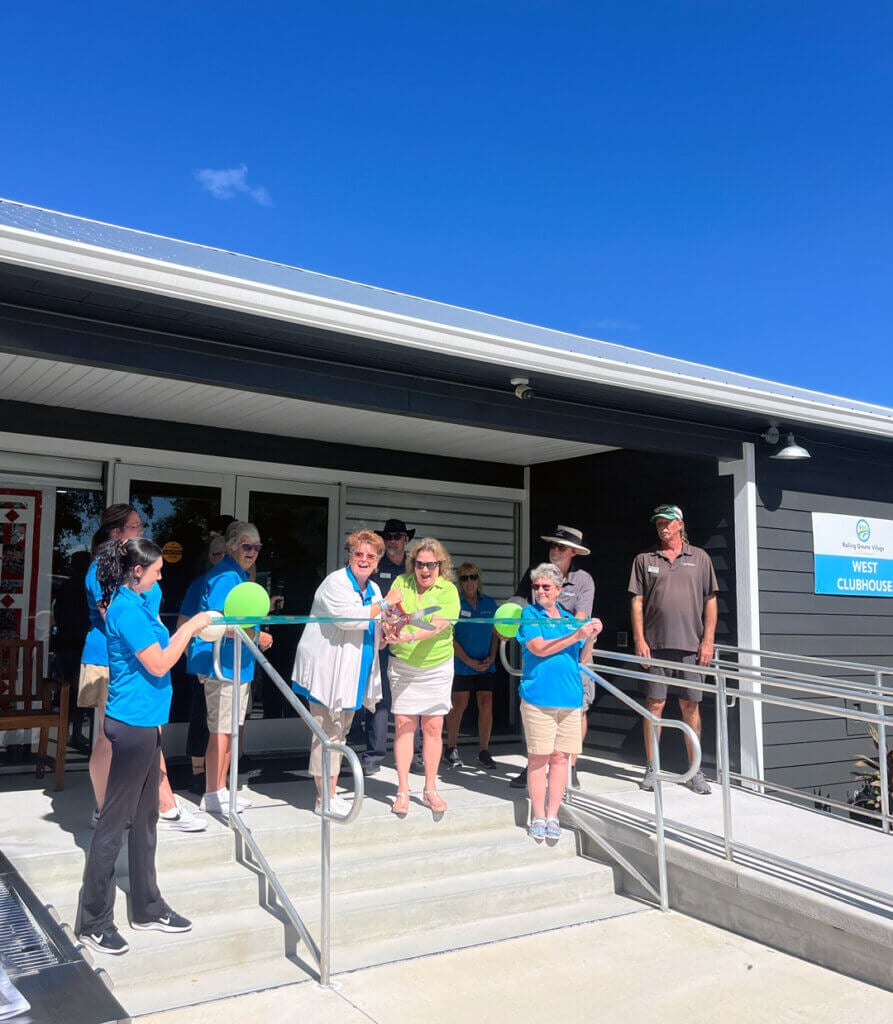 Ribbon cutting ceremony at the West Clubhouse reopening on October 15, 2025.