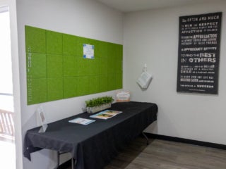 Community bulletin board in the RGV West Clubhouse