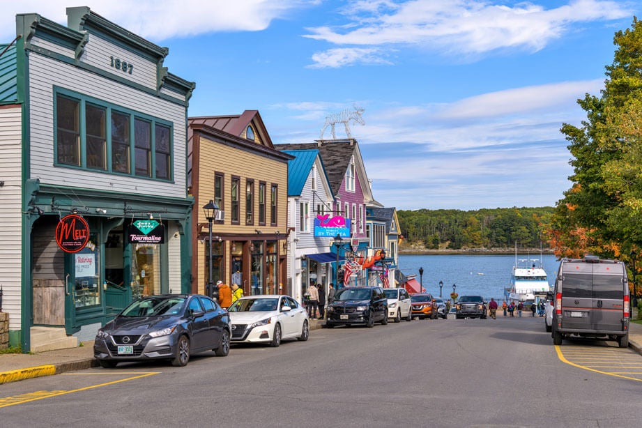Downtown in Bar Harbor, Maine