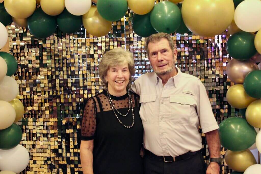Couple posing at the Point Sebago Resort Resident&#039;s Choice Awards.