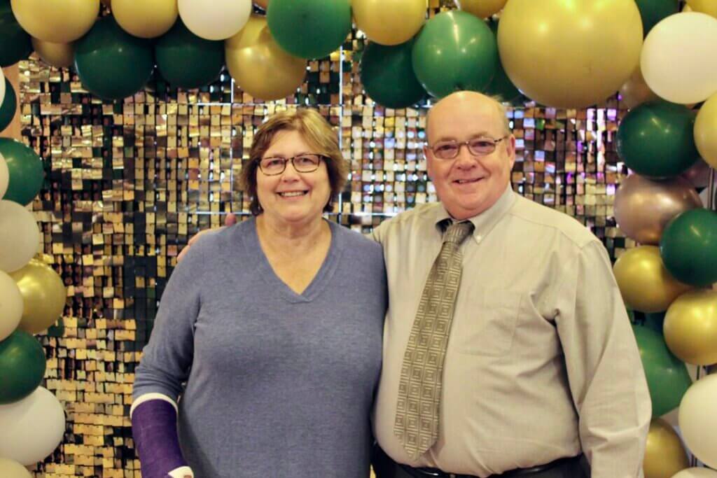 Couple posing at the Point Sebago Resort Resident&#039;s Choice Awards.