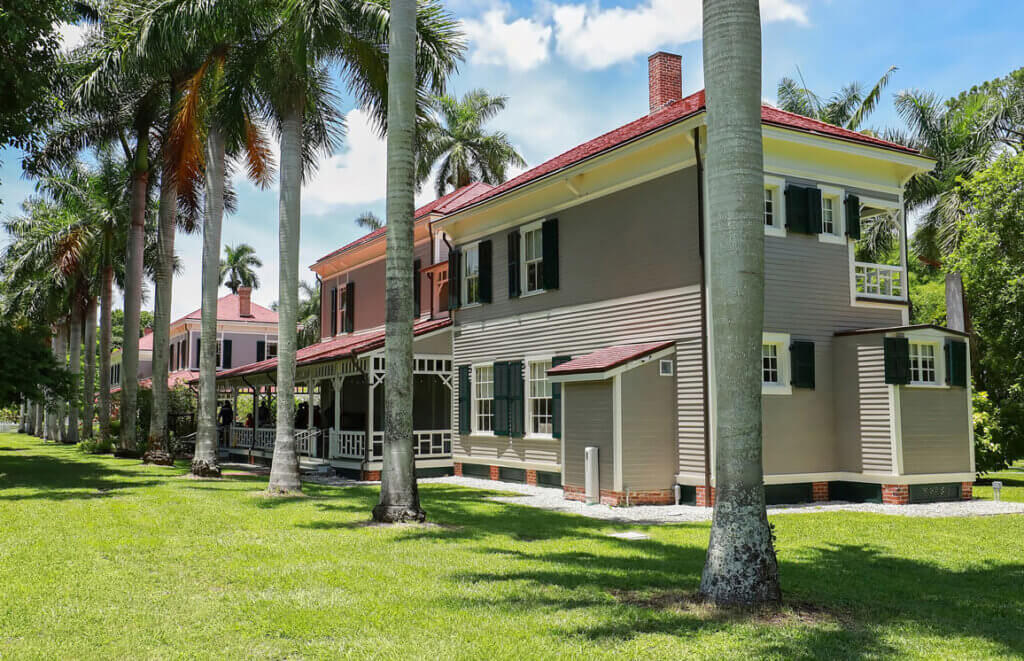 Fort Myers Florida, USA - July 15, 2021: Thomas Edison and Henry Ford Winter Estate Museum.