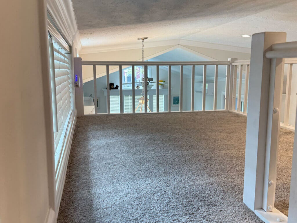 Interior of cabin 00754 at Point Sebago Resort on Sebago Lake in Casco, Maine.