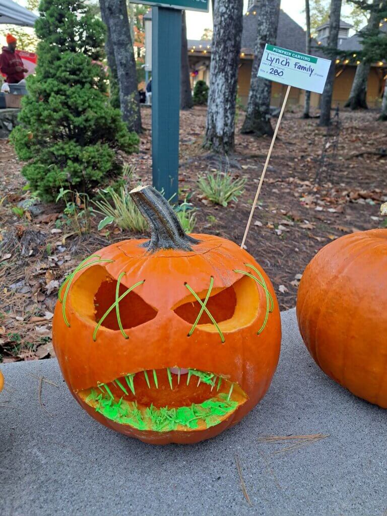 Pumpkin Carving Contest at Point Sebago Resort on Sebago Lake in Maine.