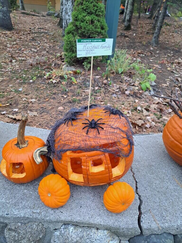 Pumpkin Carving Contest at Point Sebago Resort on Sebago Lake in Maine.