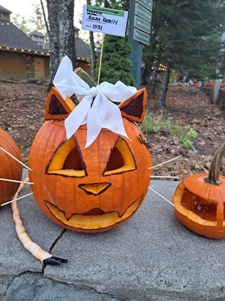 Pumpkin Carving Contest at Point Sebago Resort on Sebago Lake in Maine.